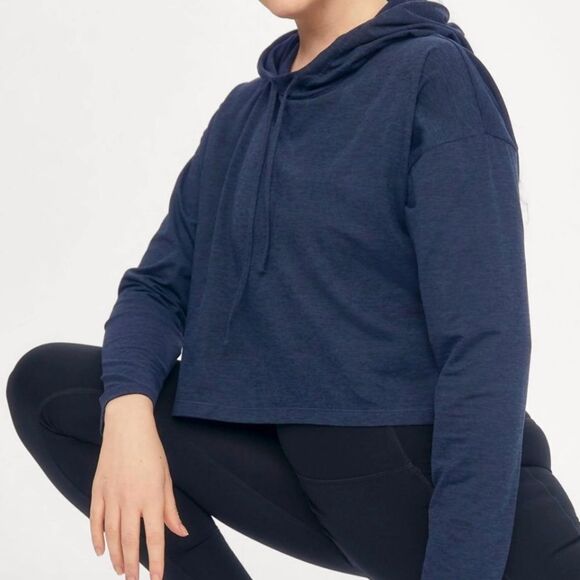 GIRLFRIEND COLLECTIVE Reset Hoodie Dark Blue Size Medium - Picture 1 of 5